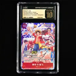 CGC Pristine 10 2024 ONE PIECE CHN. Tournament Promos- ST10-006 Monkey D. Luffy - Image 1