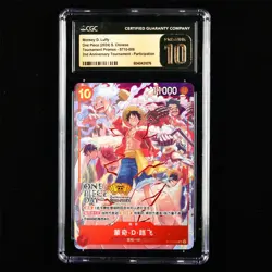 CGC Pristine 10 2024 ONE PIECE CHN. Tournament Promos- ST10-006 Monkey D. Luffy - Image 2
