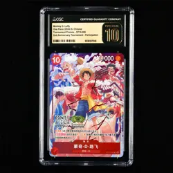 CGC Pristine 10 2024 ONE PIECE CHN. Tournament Promos- ST10-006 Monkey D. Luffy - Image 1