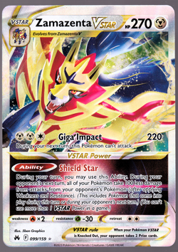 Zamazenta VSTAR Crown Zenith Holo 099/159 Pokemon Card TCG 2023 NM - Image 1