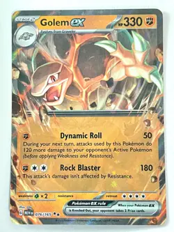 Golem ex 076/165 Double Rare Scarlet & Violet 151 - Pokemon TCG - Near Mint NM - Image 1