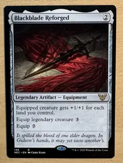 MTG Blackblade Reforged Card, Neon Dynasty - Image 1