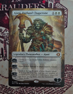 MTG Ajani, Outland Chaperone Borderless Lorwyn Eclipsed Magic the Gathering NM - Image 1