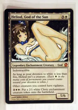 Heliod, God of the Sun Altered Art Hand Painted MTG Magic the Gathering Hestia - Image 1