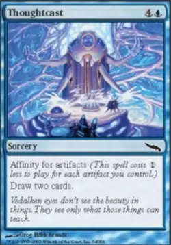 MTG Thoughtcast - Foil, Mirrodin, Moderately Played, English - Image 1