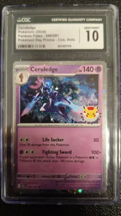 CGC 10 - Pokemon (2024) Paldean Fates Pokemon Day Promo - Ceruledge #040/091 - Image 1