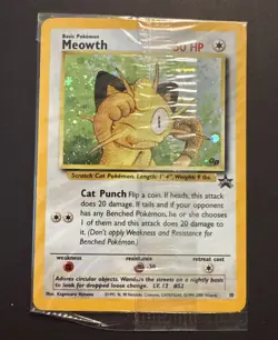 Sealed Pokemon Meowth Black Star Promos #10 Holo Card - Image 1