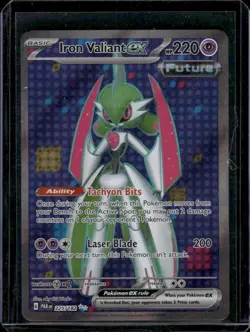 Pokemon SV04: Paradox Rift #225/182 Iron Valiant ex - Image 1