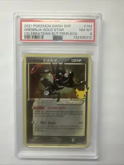 2021 Pokemon Celebrations Greninja- Gold Star #144 Pokemon TCG PSA 8 🔥🔥 - Image 1