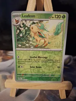 Pokemon TCG Prismatic Evolutions Series Leafeon Reverse Holo Card - Image 1
