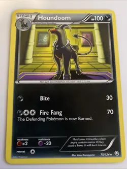 Pokemon 2012 Houndoom Card 75/124 Dragons Exalted Regular - Image 1