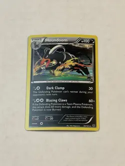 Pokemon TCG Houndoom 56/101 Plasma Blast Holo Rare 2013 LP - Image 3