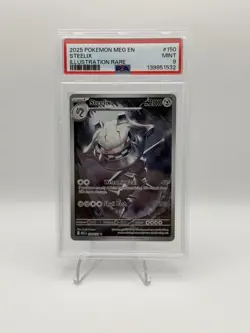 2025 POKEMON MEG EN-MEGA EVOLUTION ILLUSTRATION RARE #150 STEELIX PSA 9 - Image 1