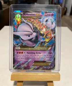 M Mewtwo EX 63/162 XY Breakthrough Ultra Rare Pokemon TCG - Image 1