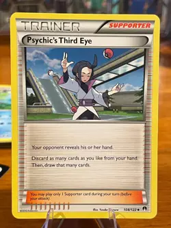 2016 Pokemon XY Breakpoint Trainer Psychic's Third Eye Supporter 108/122 Unc. - Image 1