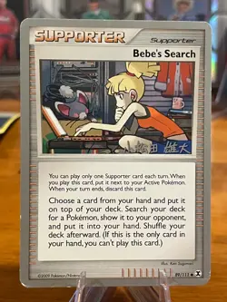 2009 Pokemon World Championship Decks Bebe's Search Supporter 89/111 Uncommon MP - Image 1