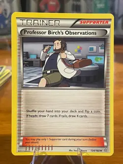 2015 Pokemon XY Primal Clash Trainer Professor Birch's Observations 134/160 MP - Image 1