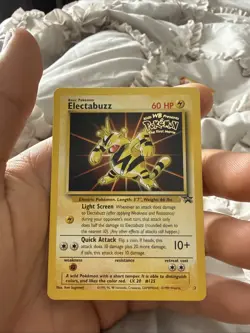 1999 Pokemon Electabuzz Black Star Promo TCG the First Movie #2 Lp - Image 1
