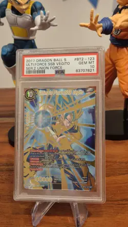 Dragonball Super Card Ultimate Force SSB Vegito BT2-123 SCR 2017 PSA 10 1st DBS - Image 1