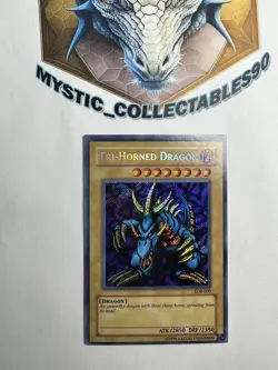 Yu-Gi-Oh! TCG Tri-Horned Dragon Legend of Blue Eyes White Dragon LOB-000... - Image 1