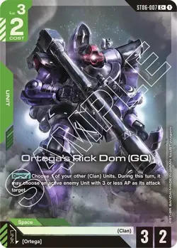 Ortega's Rick Dom (GQ) Alternate Art Foil - ST06-007 C+ - Gundam TCG Card Game - Image 1