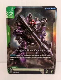 Ortega's Rick Dom (GQ) C+ ST06-007 Gundam Card Game TCG NM Foil - Image 1