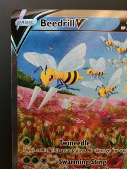 Beedrill V 161/189 Alt Alternate Full Art SWSH10 Astral Radiance Pokemon Card NM - Image 2