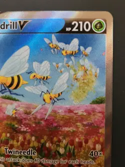Beedrill V 161/189 Alt Alternate Full Art SWSH10 Astral Radiance Pokemon Card NM - Image 3