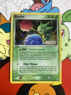 Pokemon TCG EX Legend Maker Roselia 42/92 Reverse Holo LP+ - Image 1