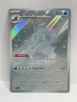 Crabominable Illustration Rare Pokemon TCG Stellar Crown 149/142 - Image 1