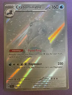 Pokemon TCG Crabominable 149/142 Stellar Crown Illustration Rare - Image 1