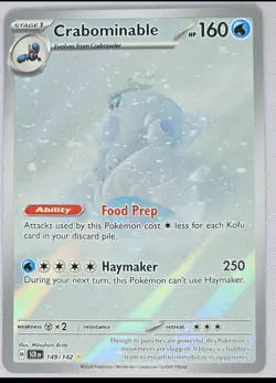 Crabominable 149/142 Stellar Crown Illustration Rare Holo Pokemon Card TCG NM - Image 1