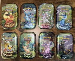 Pokemon TCG Scarlet & Violet Prismatic Evolutions Mini Tins Sealed 8 Pack - Image 1