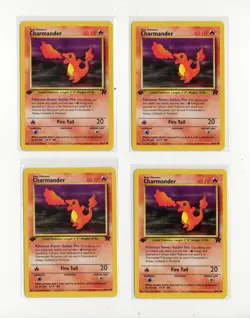 Pokemon 1st First Edition Team Rocket Charmander 50/82 Lot (4 cards) Pokemon TCG - Image 1
