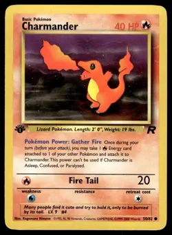 Pokemon TCG Team Rocket (1st Edition) #50/82 Charmander LP - Image 1