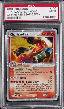 2004 POKEMON EX FIRE RED & LEAF GREEN #105 CHARIZARD EX-HOLO PSA 9 - Image 1
