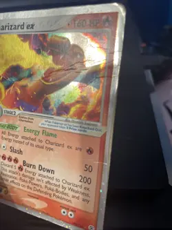 Pokemon TCG Charizard EX Holo Card 105/112 Fire Red - Damaged holofoil - Image 4