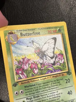 “d” Edition Error Butterfree 33/64 1st Edition Jungle Pokemon TCG Cards MP - Image 3