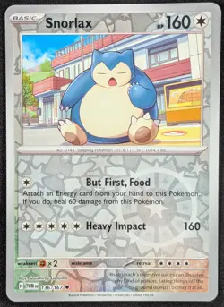 Snorlax 2024 Twilight Masquerade Reverse Holo Pokemon Card 136/167 (NM) - Image 1