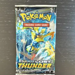 Pokemon TCG Sun & Moon Lost Thunder Booster Pack Zeraora 10 Cards English - Image 1