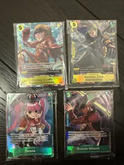 One Piece Card Game Illustration Box Vol 3 and 4 Sealed Promos - Image 1