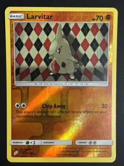 Pokemon Card Larvitar 79/181 Team Up Reverse Holo Rare NM - Image 1