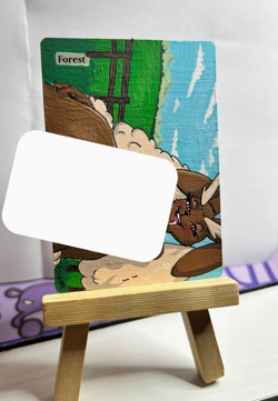 Magic-MTG /Altered/Forest/ Lopunny Hand-Painted Acrylic TCG card - Image 3