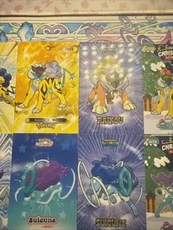 14 Holo Lot Entei Suicune Raikou Different Non-TCG Sets Pokemon Cards Fan Art - Image 3