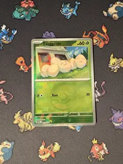 Pokemon Cards Exeggcute 001/131 Pokeball Reverse Holo Prismatic Evolutions- (NM) - Image 1