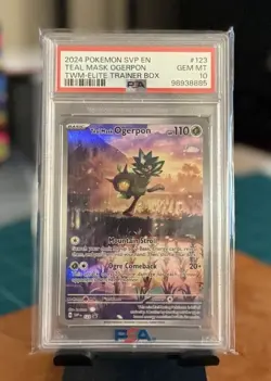Teal Mask Ogerpon 123 Sv: Scarlet & Violet Promo Cards Holo PSA 10 - Image 1