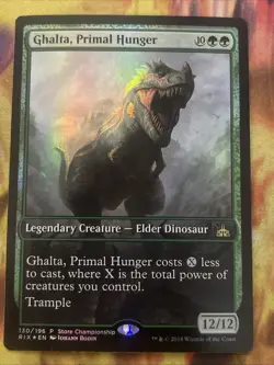 MTG FOIL Ghalta, Primal Hunger (Store Championship) - Promo #130 130/196 Mp - Image 1