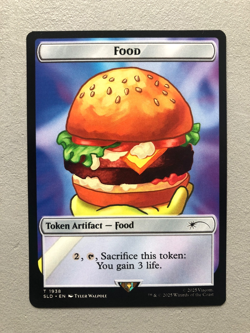 Mtg Carte Magic Secret Lair SpongeBob Food Token Burger NM - Image 1