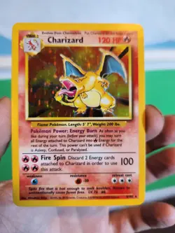 Pokemon TCG Charizard Base Set 4/102 Holo 1999-2000 Wizards Base Set Holo rare - Image 1