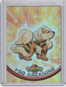 1999 Topps Pokemon TV Animation Series 1 rainbow foil 59 arcanine - Image 1